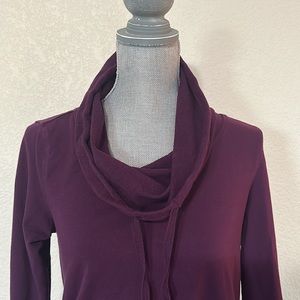 Soft Surroundings Purple Cowl Neck Pullover Sweater Sz XS